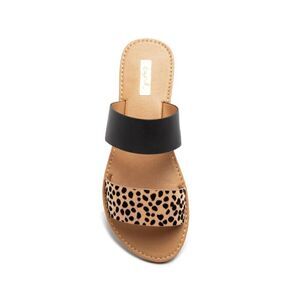 Athena Black Leopard Sandals